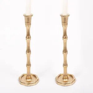 8 Oak Lane - 2pc Large Candlestick Set - Gold