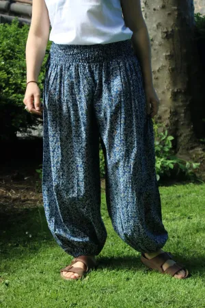 block print cotton harem trousers