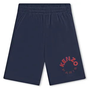 Boys Navy Kenzo Paris Logo Shorts