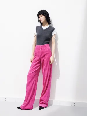 Corduroy Straight Trousers