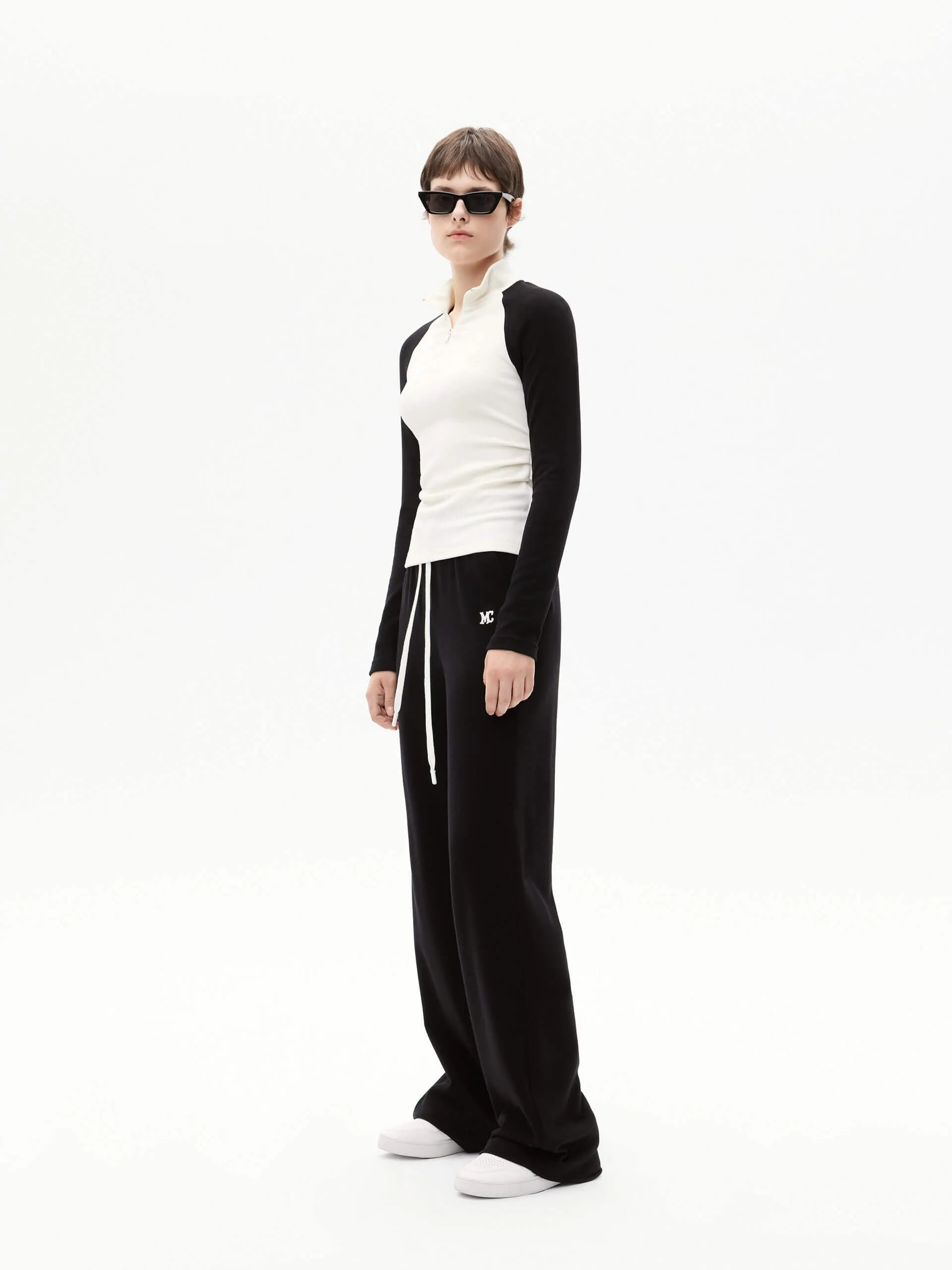 Drawstring Straight Leg Trousers