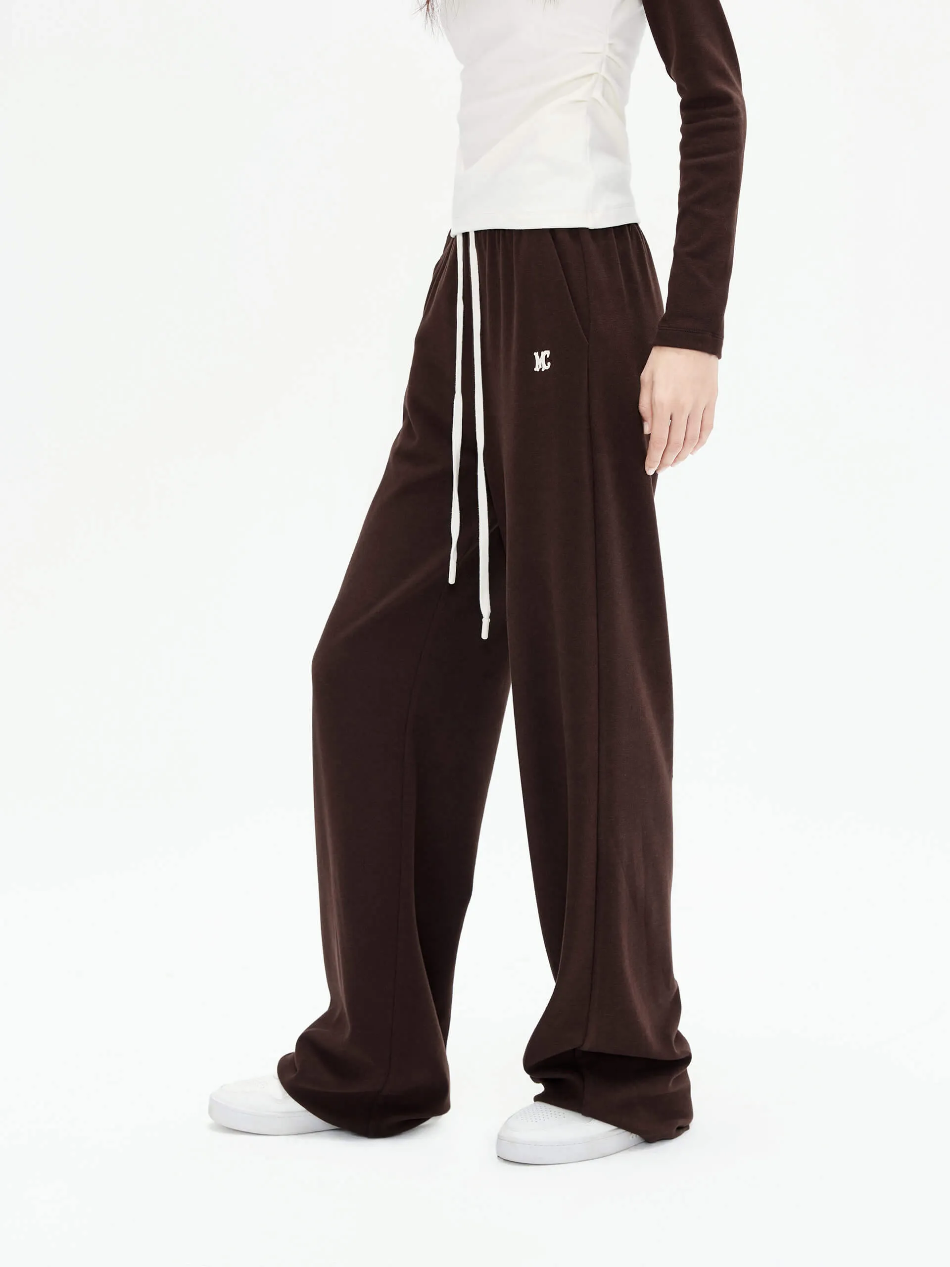 Drawstring Straight Leg Trousers