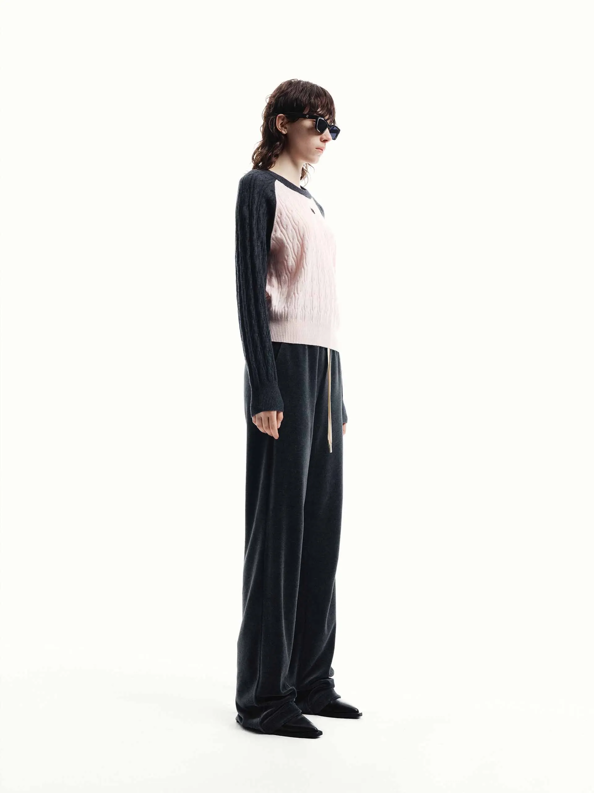 Drawstring Straight Leg Trousers