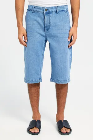 Men Blue Denim Shorts