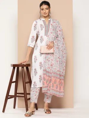 Printed Cotton Kurta Dupatta Set