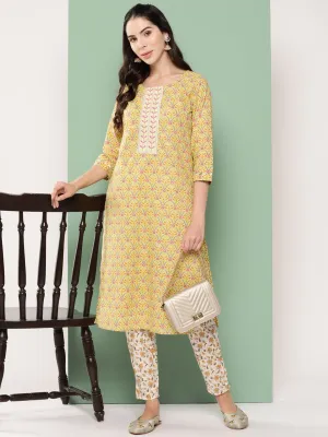 Printed Cotton Kurta Set