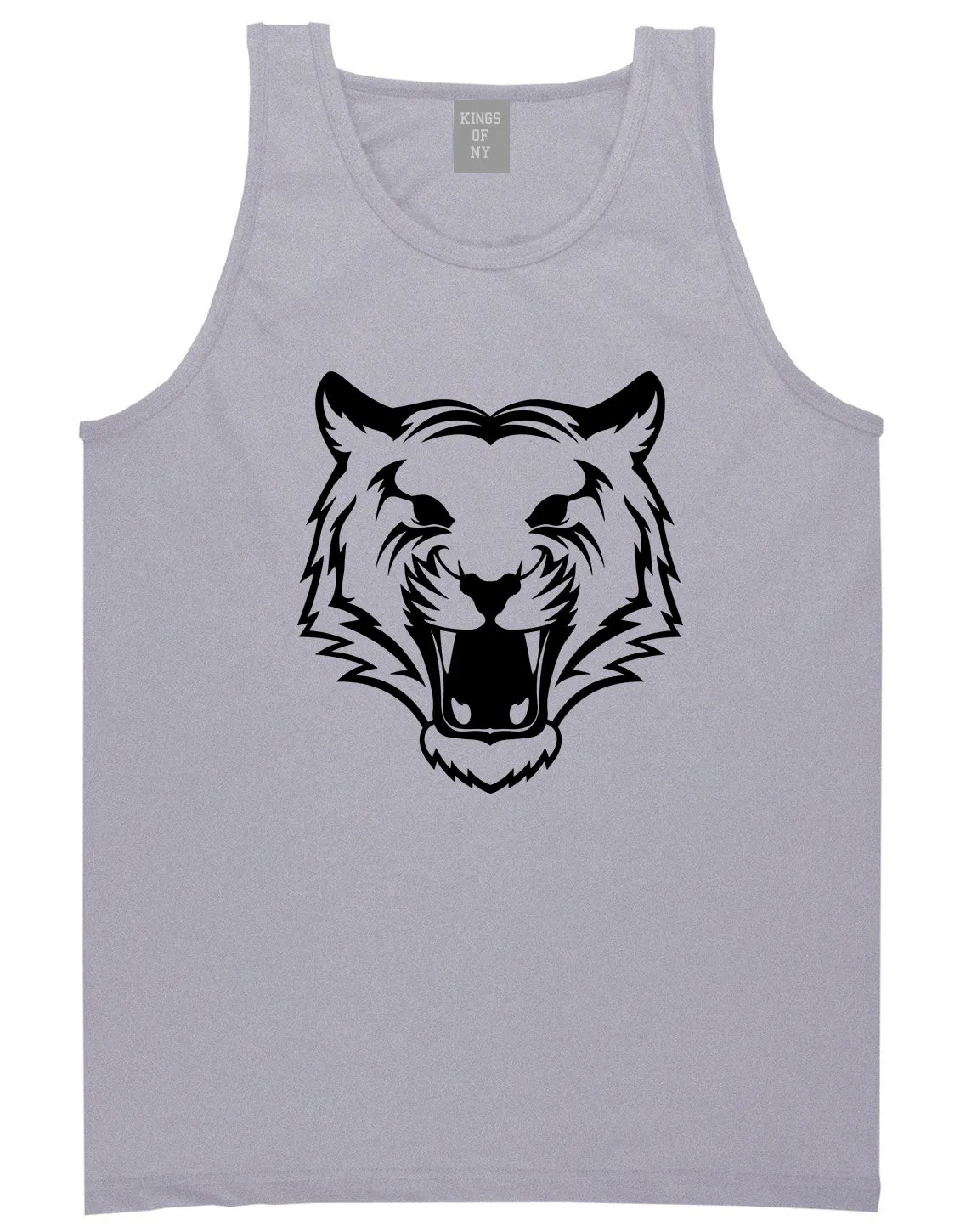 Tiger Face Outline Mens Tank Top Shirt