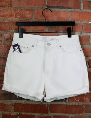 Women's Vintage 90's Calvin Klein Shorts White Denim Cut-Off 30W